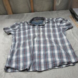 Carhartt Shirt Men 4XL Blue Plaid Mandan Short Sleeve Relaxed Button Down 101963